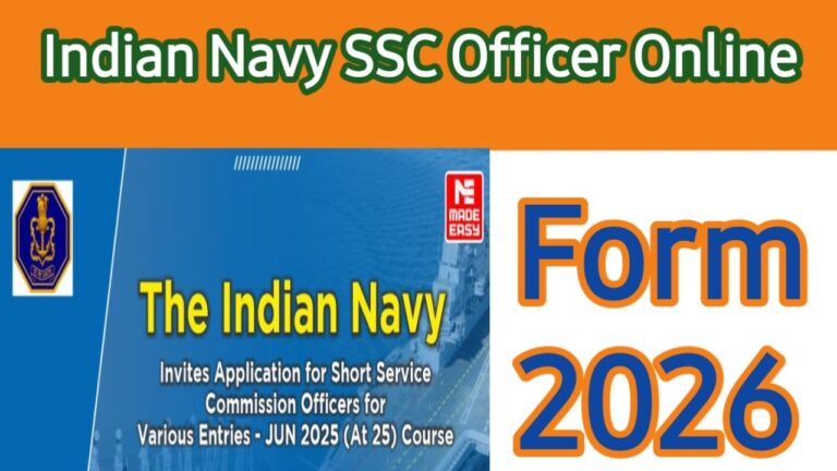 Declared The Indian Navy SSC Executive And Technical January 2026 Course ST Online Form 2025