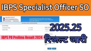 IBPS Specialist Officer SO 14वीं भर्ती 2024 प्री रिजल्ट, मेन्स रिजल्ट 2025 जारी