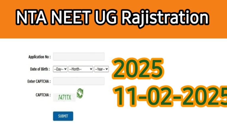 NTA NEET UG Admissions 2025 Apply Online Form